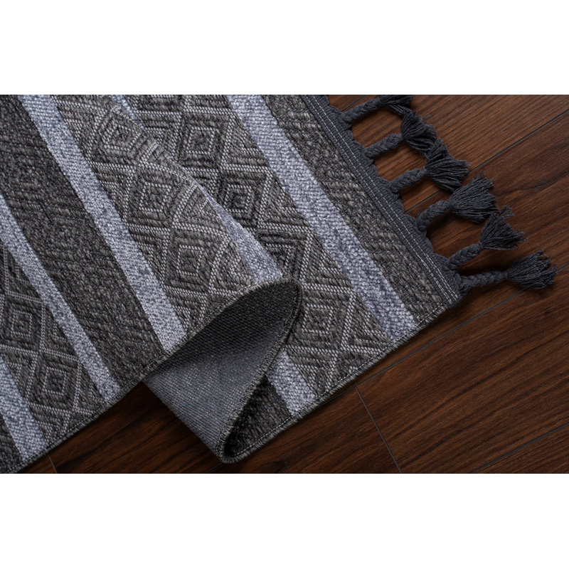 Premium Hall Carpet, Anthracite Color, 39.4 x 78.7 inches | 64% Cotton, 21% Polyester, 15% Chenille, 1450 g/m² | Antibacterial, Machine Woven, 0.2 in Pile Height | Easy to Clean, Vacuum & Machine Washable at 86°F