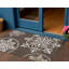 Tapis intérieur / extérieur lavable à motif de médaillon floral beige et ivoire 3 pi x 5 pi