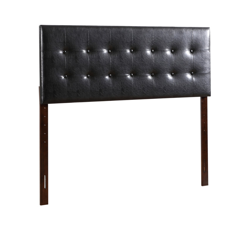 Stylish Black Upholstered Headboard For Bedrooms, Full XL, Black