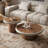 Medieval-style round coffee table set