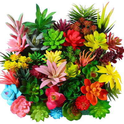 38-piece Cute Christmas Mini Artificial Succulent Plants