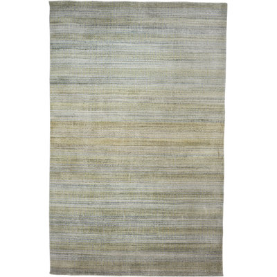 Tapis de la zone verte en laine touffeté à la main Ewell