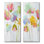 «Whimsical Multicolor Florals Blooming Yellow Pink» par Vanessa Austin, ensemble de 2 reproductions d'art