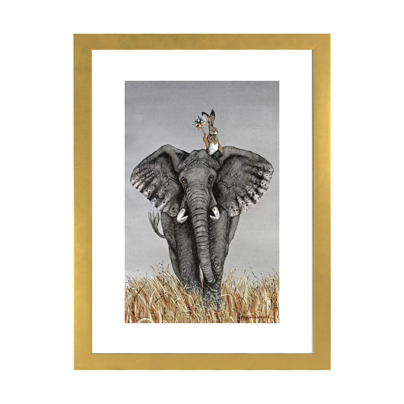 «After The Parade» - reproduction, H 24 po x l 16 po x P 1 po, Papier beaux-arts encadré doré