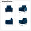 Fauteuil club en velours capitonné l 31,5 po Charo-1226879968