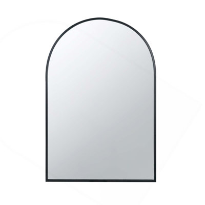 Arched Wall Decor Mirror With Sturdy Metal Frame For Brightening Room And Easy Wall Mounting
