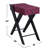 Black And Burgundy Rectangular Side Table With Charging Function, Single Drawer Pull, Leg Design, Kd Drawer, Glide Side, Wooden 24 In Tall Accent Burgundy, Shape, 1 Storage, Legs, Manual-close-727618486