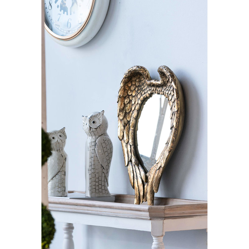 Miroir d'appoint Golden Wing, miroir de 9,3 po x 12,2 po.