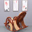 Chaise berçante en rotin naturel