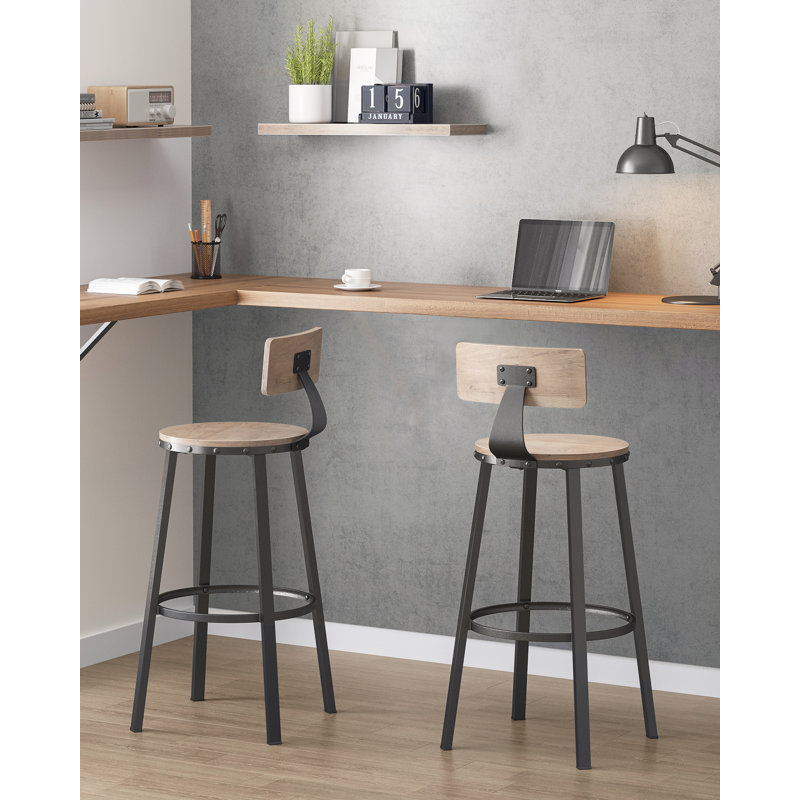 Shakir Counter Stool, Grey/Black
