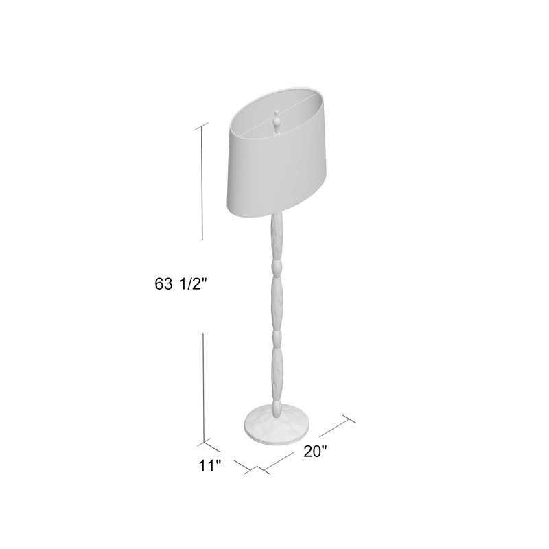 Hollis Floor Lamp, Natural Brass