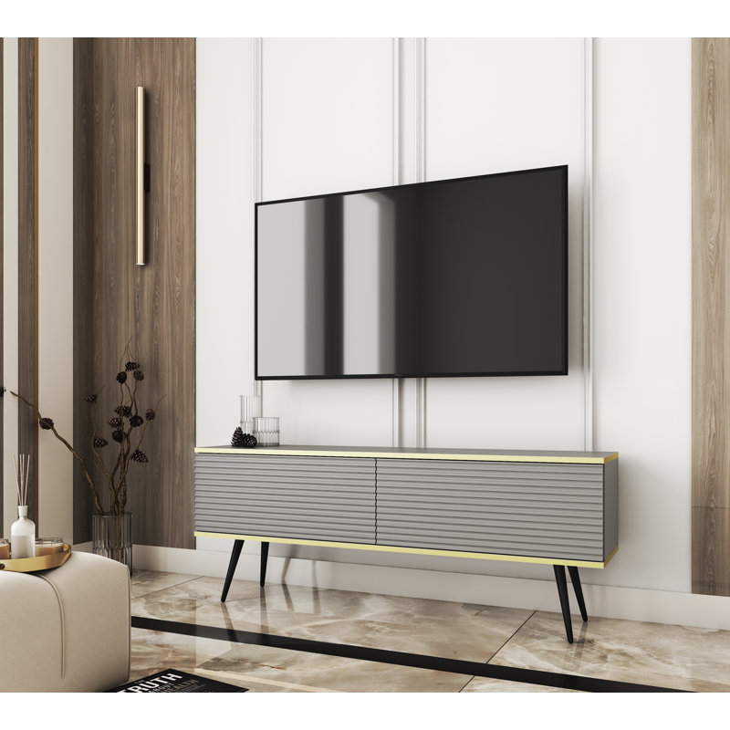 Gerken TV Stand for TVs up to 60", Grey/Black