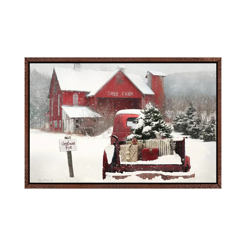 Tree Farm Christmas by Lori Deiter - Wrapped Canvas Print, Classic Brown Wood Framed, 101.6 cm H x 66.04 cm W