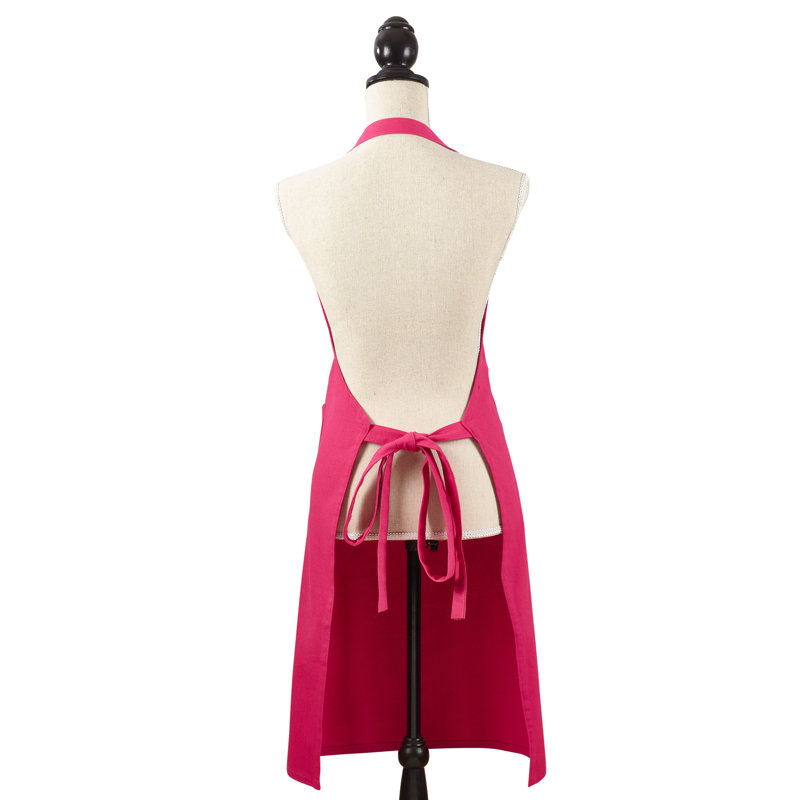 Tablier Denim Classic Cuisine, Fuchsia