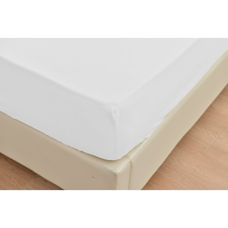 1800 Thread Count Rayon from Bamboo Sheet Set, White, Queen