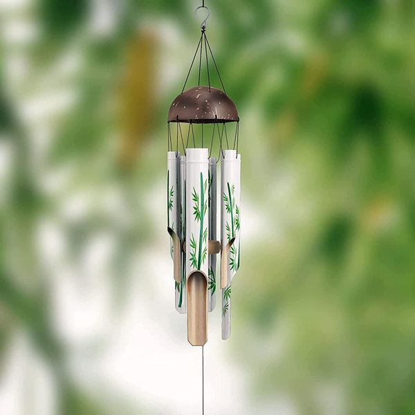 Arlmont & Co. Minako Bamboo Plants & Flowers Wind Chime