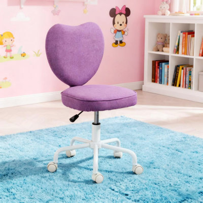 Chaise de bureau avec dossier en forme de cœur