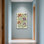 Motif floral de plantes et de fleurs avec des fleurs orange et mauves