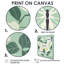 Papillon, ailes blanches sur fond vert - reproduction d'art mural papillon-1318382438-1318382456