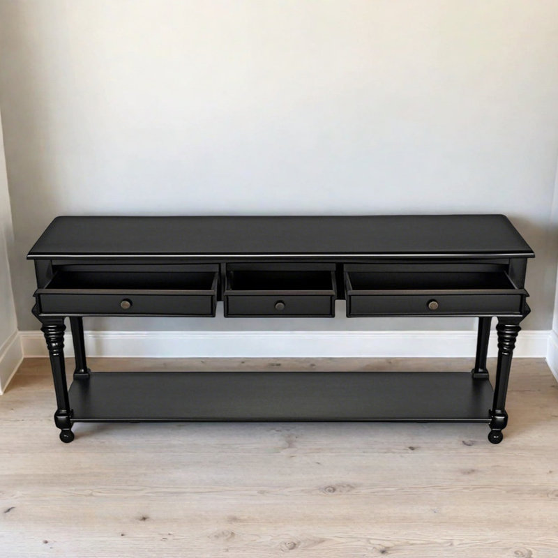 Console Retro Classical, H 33,86 po x l 78,74 po x P 17,72 po, Noir