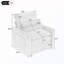 Fauteuil d'appoint rembourré avec coussin double couche et poches de rangement latérales-1179977673