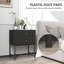 48 cm W Steel Bedside Table