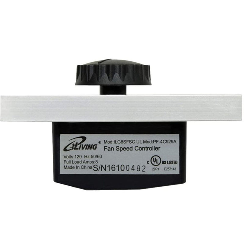 iLIVING ILG8SFSC Solid State Variable Adjustable Precision Fan Speed Controller 120V 8A , Black