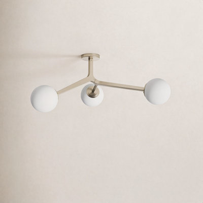 Amarula 3 Light Glass Semi Flush Mount