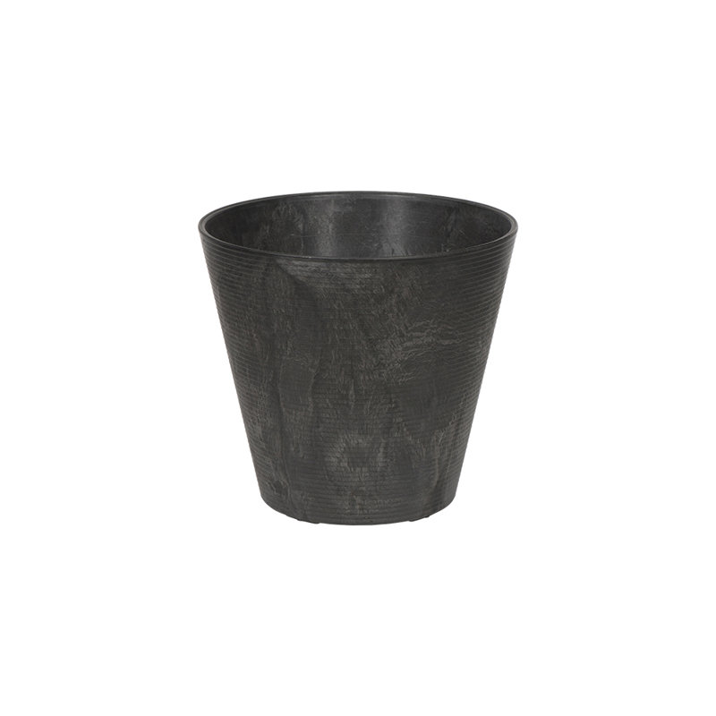 Pot à fleurs en résine Carreras, Noir, H 9,5 po x l 10,25 po x P 10,5 po