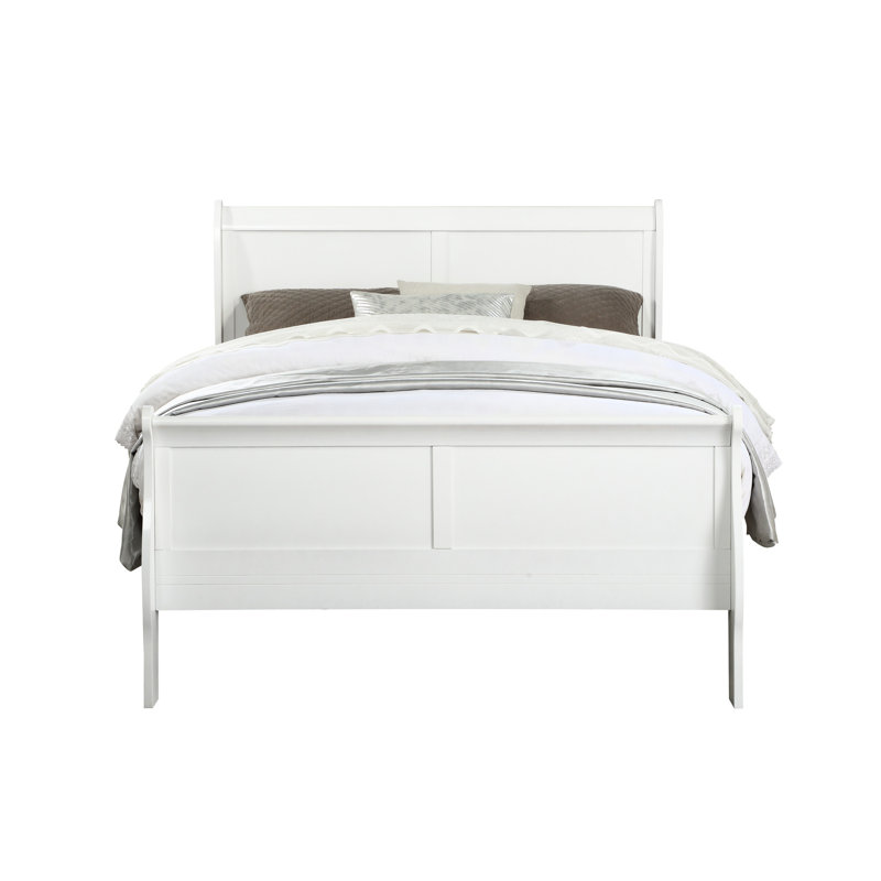 Lit simple blanc avec flair - Possède un espace de rangement pratique et une structure en bois classique pour les jumeaux