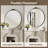 Stourbirdge Vintage Round Wall Accent Mirror with 1.2" Iron Frame-1840454079-1840454077