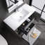 Meuble-lavabo mural simple 48 po avec lavabo en résine-110486380
