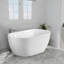 55 po Baignoire de trempage autoportante contemporaine Flatbottom
