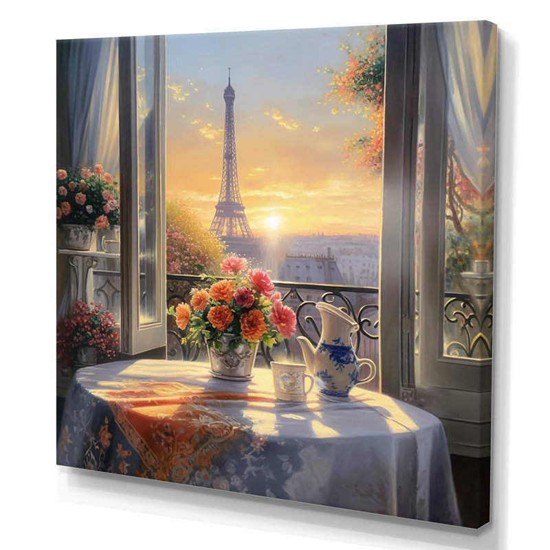 «Beautiful Eiffel Tower in Paris IV», reproduction d'art sur toile tendue, H 16 po x l 16 po x P 1 po
