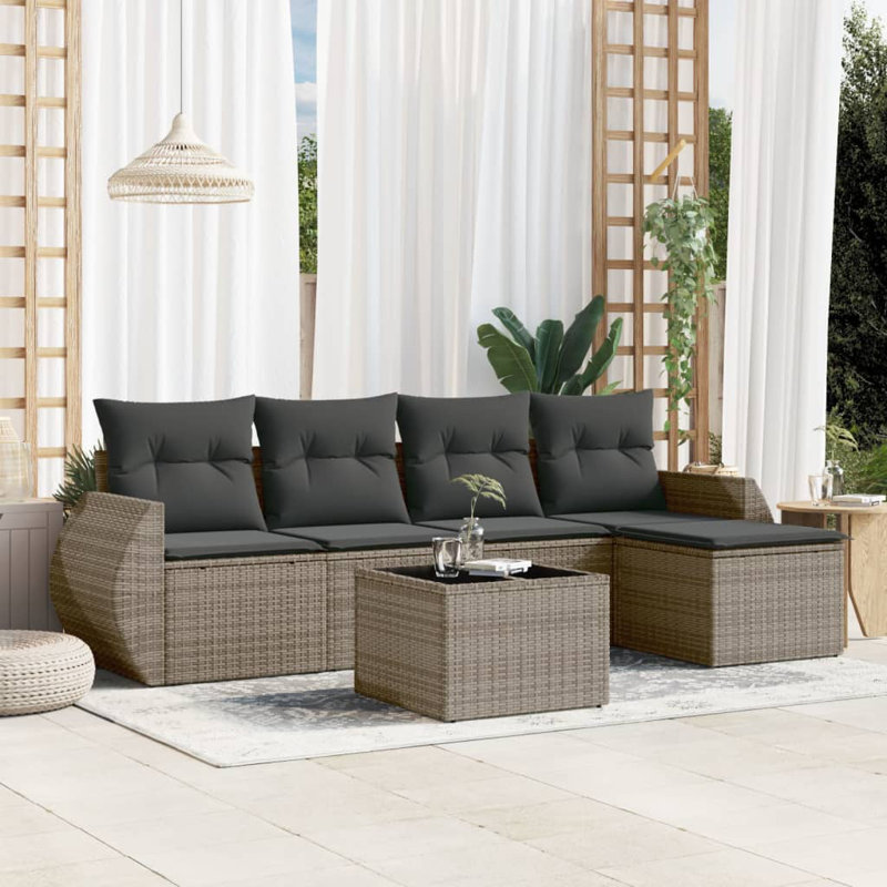Vidaxl Garden Sofa Set Grey