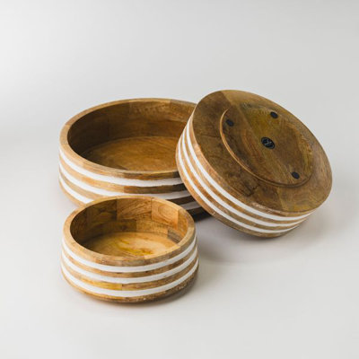  Ensemble de 3 bols Whitehaven Mangowood