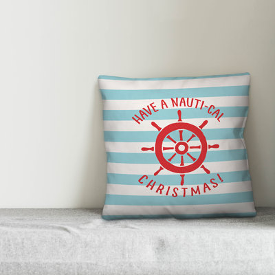  Nautical Christmas Throw Pillow