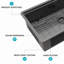 Évier de cuisine encastrable en acier inoxydable à cuve simple noire calibre 16