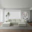Canapé modulaire beige, 4 sièges dont 2 pour le salon, méridienne surdimensionnée Cloud Couch, nouvelle mousse, - États-Unis, velours standard 100 par velours, animal de compagnie, rétractable, lavable à la machine, couches en mousse teintée, coffre-fort brossé-38324995