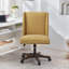 Chaise de bureau pivotante en chenille Mellins-2059433331