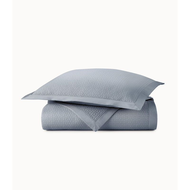 Hamilton Blue Quilted Polyester Coverlet, Twin Size