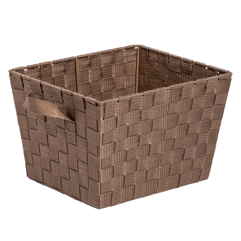 Ensemble de paniers en plastique tissé, Latte