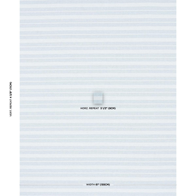 Serra Mesa Indoor/Outdoor Stripe Fabric, Chambray