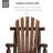 Outsunny Outdoor Wooden Rocking Chair, Single-Person Adirondack With Rustic High Back, Slatted Seat For Indoor And Patio Use
