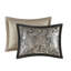 12 édredon pour lit très grand en draps de coton noirs. Comprend un édredon, des taies décoratives et des coussins décoratifs. Glorious Paisley. Doux et relaxant 12 pièces avec des draps noir. Oreillers, jupe, tissage plat ajusté-117586258