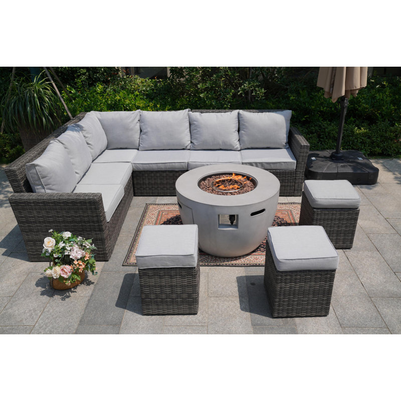 Ensemble de conversation modulaire avec coussins