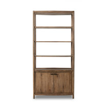 Loomis Tall Two Tone Rustic Kitceh Hutch With Cornice Top.