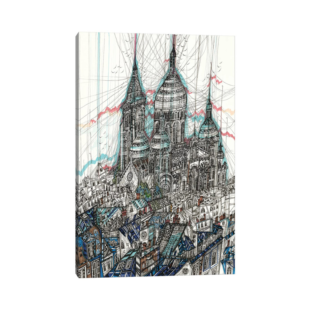 Sacre-Coeur Basilica by Maria Susarenko - Wrapped Canvas Graphic Art