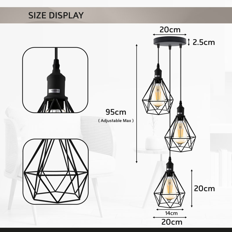 Alfie-Lee 3 - Light Pendant, Yes, Red