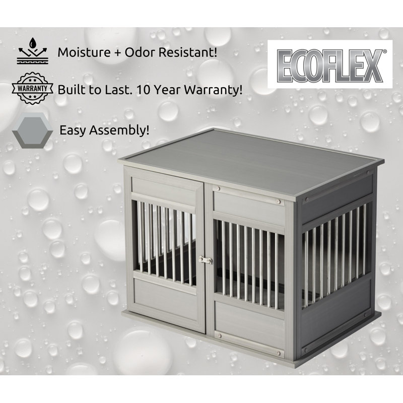 ECOFLEX Horizon Easy Access Dog Crate, Large (27.48" H x 25.98" W x 38.03" D), Gray